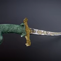 Medieval Sabre Weapon Cold Weapon Sword Sabre PBR Material Next Generation Jade Sabre Game Equipment Blade Sword Ancient Weapon 3d model