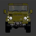 Military Green Land Rover Defender Classic Off Road Vehicle With Roof Rack