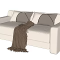 Modern double sofa 3d model