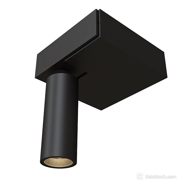 Black Modern Indoor Ceiling Lighting Fixture with Adjustable Downlight Spotlight 3d model