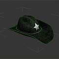 Modern Hat Western Cowboy Hat Western Sheriff Hat 3d model