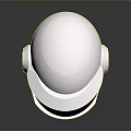 Advanced Weapon Helmet With Metallic Silver Reflective Surface And Visor