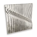 Modern Metallic Wall Decor with Wavy Lines and 3D Texture for Contemporary Spaces