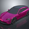 Pink Sleek Sports Car With Black Roof And Stylish Black Wheels