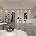 Modern Dessert Experience Shop Exterior With Glass Doors Flower Decor And Stone Steps