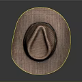 Brown Woven Straw Hat with Black Leather Band for Casual Summer Outdoor Wear