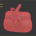Cute Small Animal Resting In Handwoven Brown Wicker Basket With Braided Handle