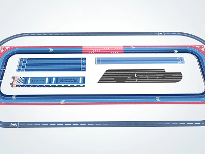 Modern Runway Residential Runway 3d model