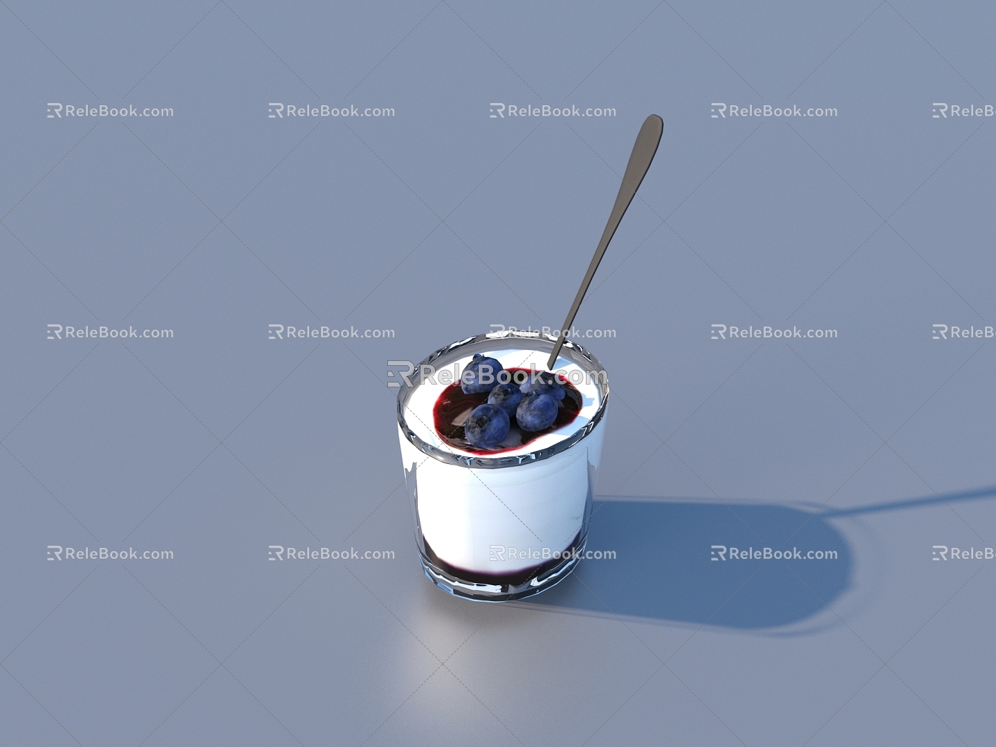 Fruit smoothie dessert food 3d model