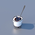 Fruit smoothie dessert food 3d model