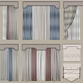 Various Colorful Striped Curtains With Decorative Headers And Valance Designs For Home Decor