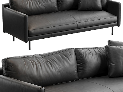 Normann leather multiplayer sofa 3d model