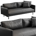 Normann leather multiplayer sofa 3d model