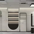 Clothing Store Interior With Minimalist Design Modern Lighting Clothing Racks And Full Length Mirror