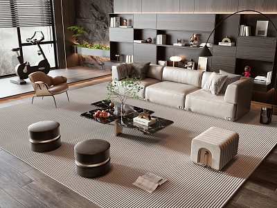 Sofa coffee table combination model