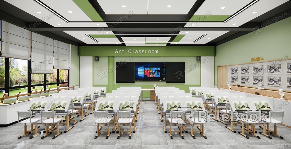 School green department art classroom model