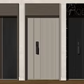 Modern password door 3d model