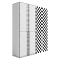 Modern Sleek Wardrobe Design With Multi Door And Metal Handles