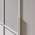 Modern Chest of Drawers With Vertical Striped Design and Sleek White Finish