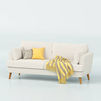 Nordic Double Sofa 3d model