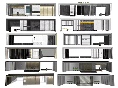 Modern Entrance Gate Design With Glass Panels And Metal Frame Details 3d model