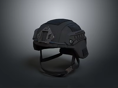 Tactical Military Helmet Designed For Weapon Protection In Combat Scenarios 3d model