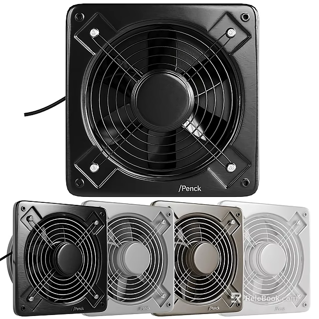 Tracis Air Cooler Fan with Sleek Black Design and Multiple Color Options 3d model 