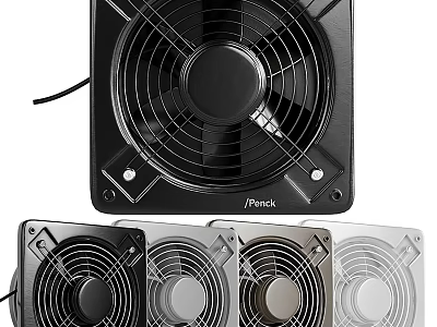 Tracis Air Cooler Fan with Sleek Black Design and Multiple Color Options 3d model