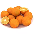 Fresh Oranges On White Plate With Sliced Pieces And Juicy Pulp