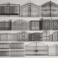 Jane European Gate Iron Gate 3d model