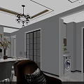Modern Light Luxury Living And Dining Room With Stylish Chandelier And Comfortable Sofa Interior Design