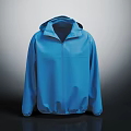 Blue Hooded Jacket Modern Lightweight Outerwear With Stylish Design For Casual Wear