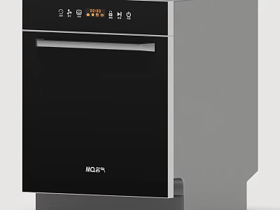 Midea Modern Kitchen Appliance With Black Silver Design Digital Control Panel And Sleek Exterior 3d model