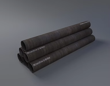 modern steel pipe 3d model