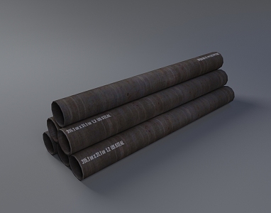 modern steel pipe 3d model