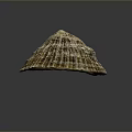 Natural Seashell With Ribbed Surface And Brown White Color Pattern