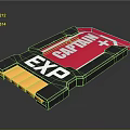 CAPTAIN EXP High Speed Memory Card Electronic Storage Device For Digital Data 3d model