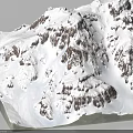 Scenic Snowy Mountain Landscape With Snow Covered Peaks And Rocky Outcrops
