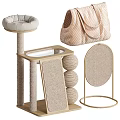Stylish Pet Furniture Collection With Cat Scratchers Beds Trees And Feeding Bowls