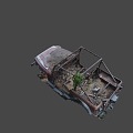 The burned jeep 3d model