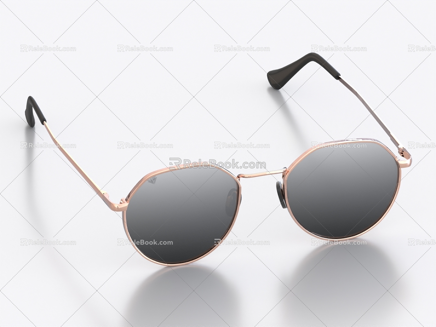 Sunglasses Sunglasses Glasses Myopia Glasses Gold Glasses 3d model