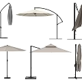 Outdoor Sofa With Stylish Cantilever Umbrellas For Patio Seating Space