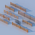 Different Styles of Wooden Garden Fences and Railings With Black Metal Gate