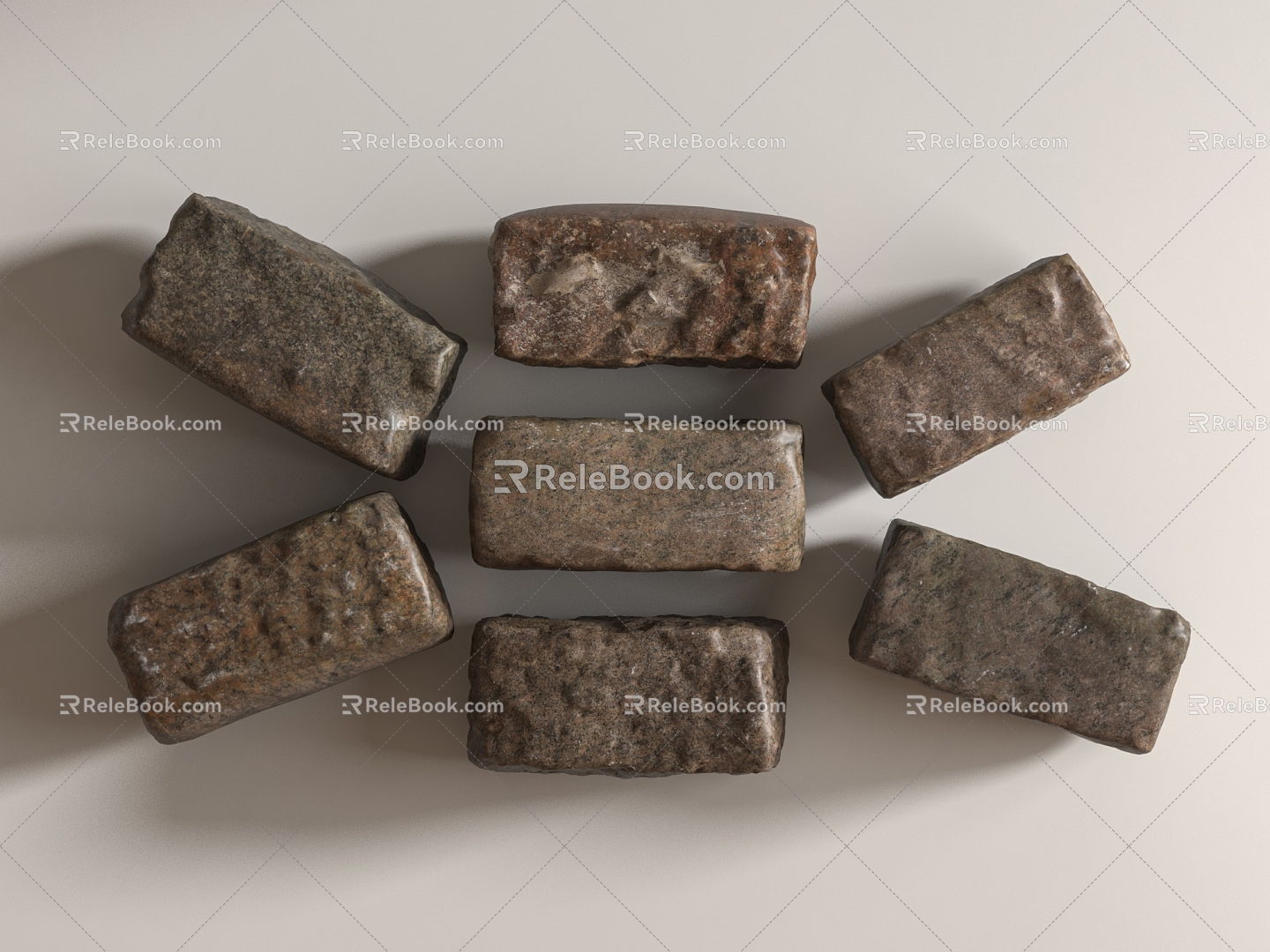 Stone Brick Stone Brick Brick Stone Stone 3d model