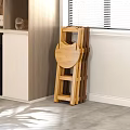 Indoor Wooden Folding Leisure Chair Simple Design With Cabinet And Window