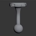 Shiny Modern Metal Hook With Smooth Surface Round Base And Two Fixing Screws