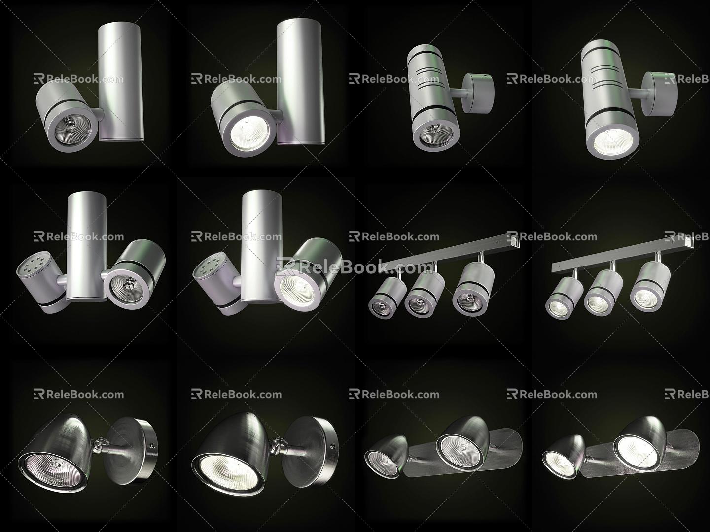 Stage lamps downlight spotlights chandelier 3d model