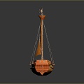 Modern Ancient Ship Ancient Warship Large Ancient Ship Ancient Warship 3d model