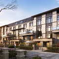 Elegant Detached Villa Exterior Design With Balconies Landscaped Garden And Stone Facade