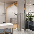 SHENDIAY Mall Store Modern Exterior With Glass Doors Shop Window Mannequins And Green Plants